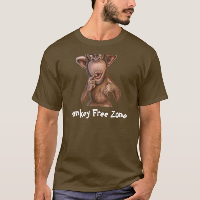 Camiseta O macaco livra o t-shirt (Frente)