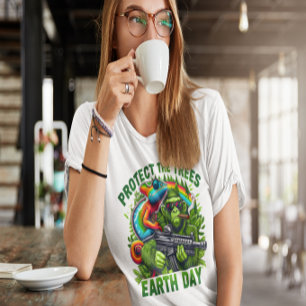 Camiseta O Macaco Misquioso e a Arma Arco-Íris