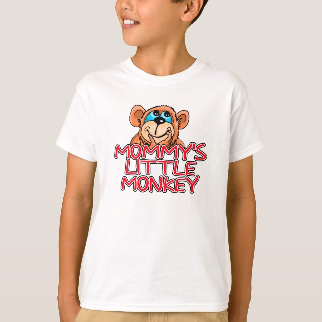 Camiseta O macaco pequeno da mamã (Frente)