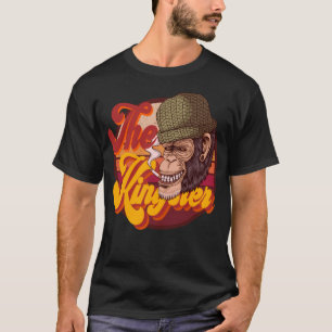 Camiseta O macaco-prego engraçado fumando chimpanzé
