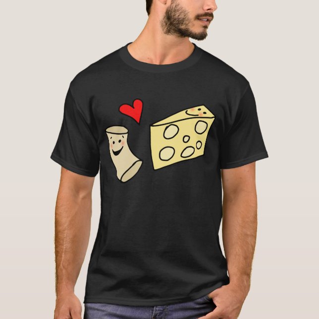 Camiseta O macarrão ama o queijo (Frente)