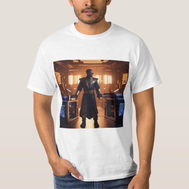 Camiseta O Maestro Mecânico: Uma Sinfonia Robótica de Inno (Frente)