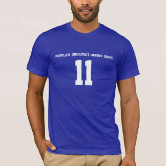 Camiseta O maior Hubby do mundo desde o aniversário