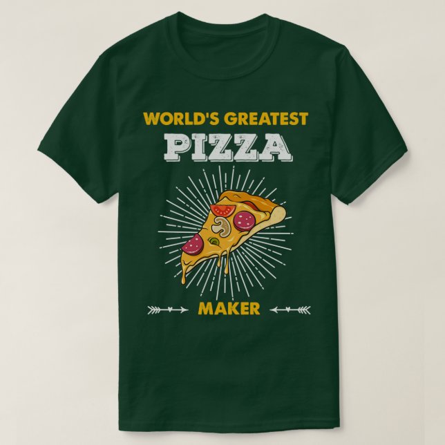 Camiseta O maior padeiro de pizza do mundo, o presente 1 (Frente do Design)