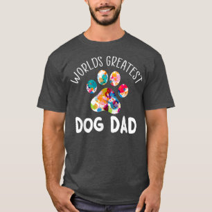 Camiseta O Maior Pai de Cachorro do Mundo Engraçado para o