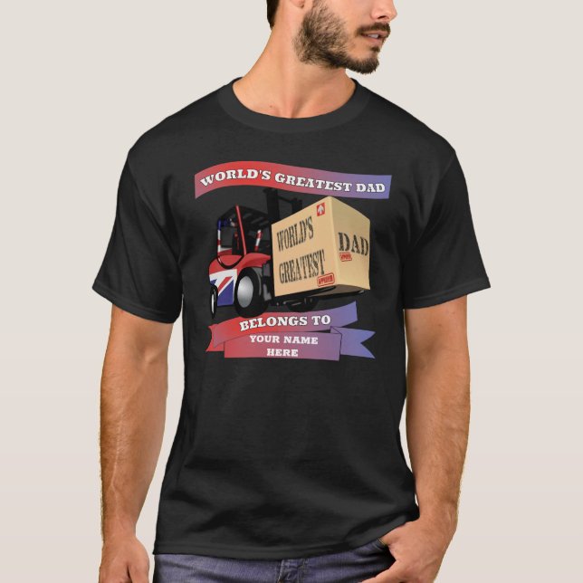 Camiseta O maior Pai do mundo personalizado no Reino Unido  (Frente)