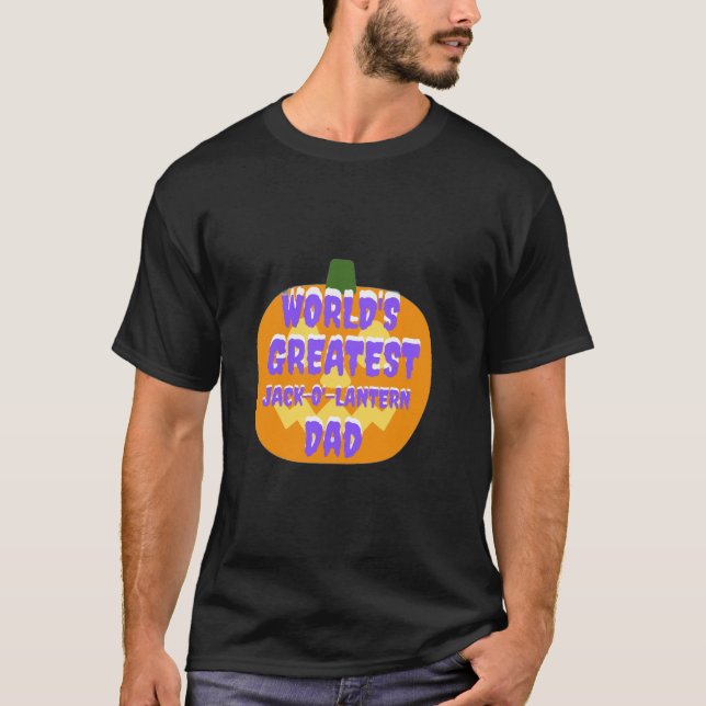 Camiseta O maior Pai Jack-o-lanterno do mundo (Frente)