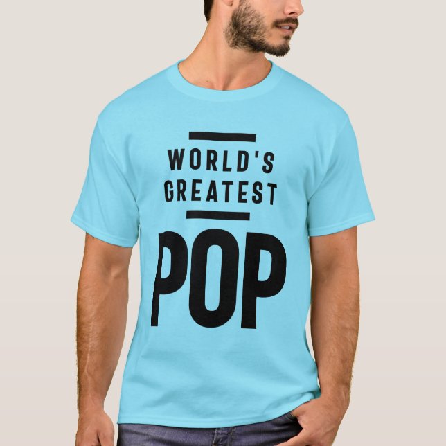 Camiseta O maior Pop do mundo | Padre Vovô Presente (Frente)