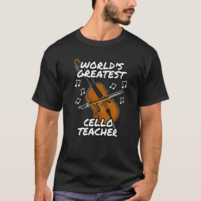 Camiseta O Maior Professor Cello Cellist String Musi (Frente)
