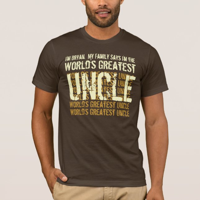 Camiseta O maior tio da minha família diz V004 (Frente)