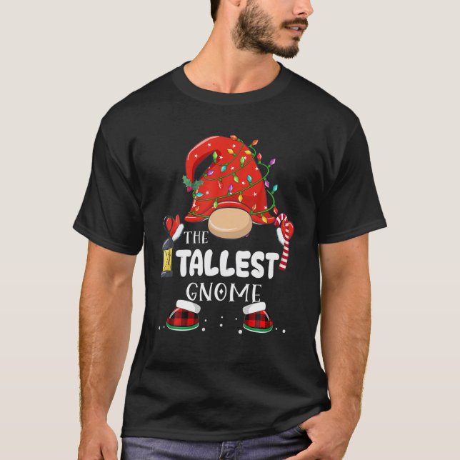 Camiseta O Mais Alto Gnomo Engraçado Noel Hat Correspondend (Frente)
