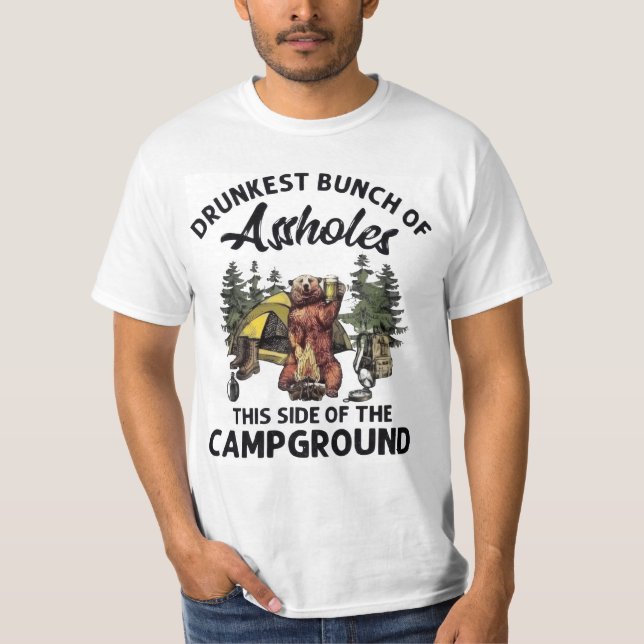 Camiseta O mais bêbado grupo de Asshols (Frente)