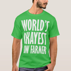 Camiseta O mais engraçado do mundo dos fazendeiros de vacas