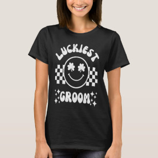 Camiseta O Mais Sortudo Dos Noivos Vai Ficar Com Sorte.