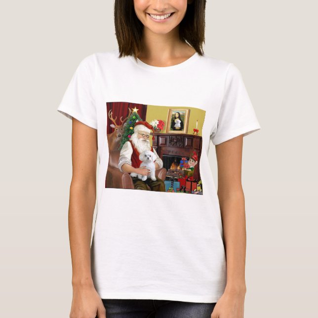 Camiseta O Maltês do Papai Noel (Frente)