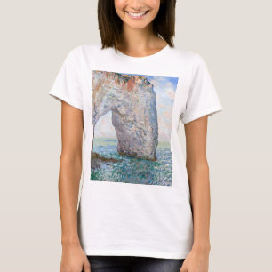Camiseta O Mannporte perto de Etretat, por Claude Monet