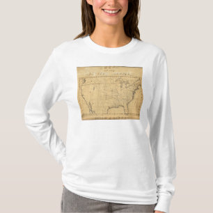 Camiseta O mapa das crianças dos Estados Unidos