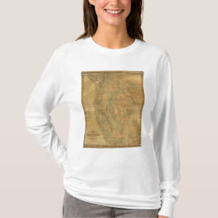 Camiseta O mapa de Bancroft dos estados pacíficos