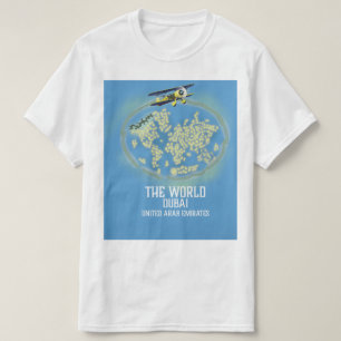 Camiseta O mapa de Dubai United Arab Emirates do mundo