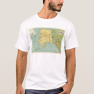 Camiseta O mapa de McNally da margem de Alaska