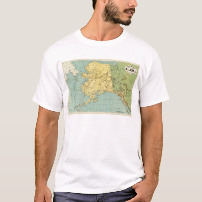 Camiseta O mapa de McNally da margem de Alaska (Frente)