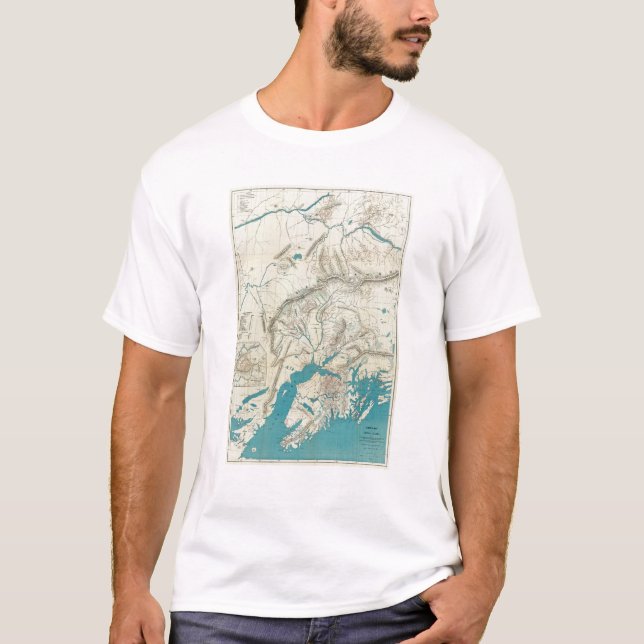 Camiseta O mapa de Sleem de Alaska central (Frente)