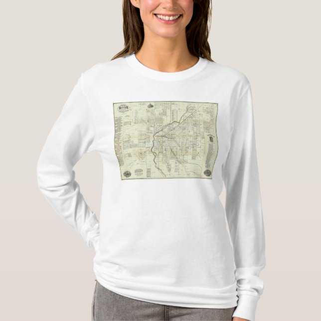 Camiseta O mapa de Thayer de Denver Colorado (Frente)