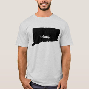 Camiseta O Mapa do Estado do Connecticut Pertence