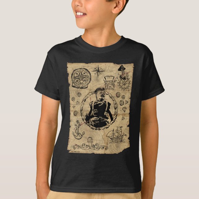 Camiseta O mapa do tesouro da Lama dos Goonies (Frente)