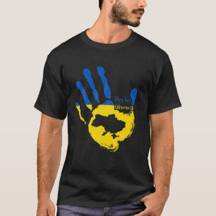 Camiseta O Mapa Ucraniano Reza Pela Ucrânia Para Que Fique 