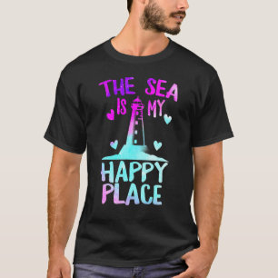 Camiseta O Mar É O Meu Lugar Mais Feliz, Farol De Verão Vac