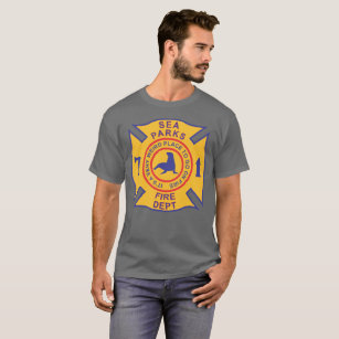 Camiseta O mar estaciona o departamento dos bombeiros (o