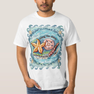 Camiseta O mar estima o t-shirt