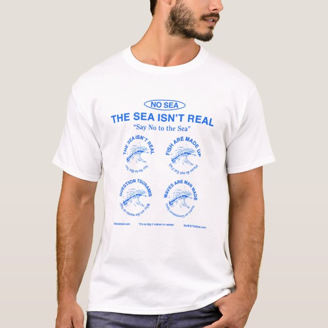Camiseta O mar não é real (Frente)