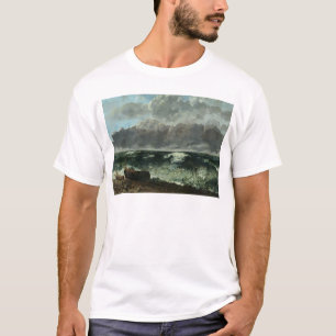 Camiseta O mar tormentoso ou, a onda, 1870