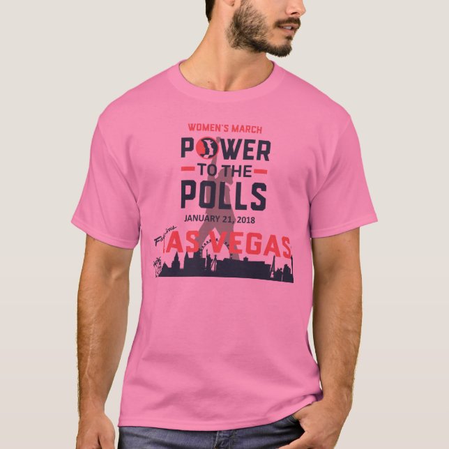 Camiseta O março Las Vegas das mulheres - T básico (Frente)