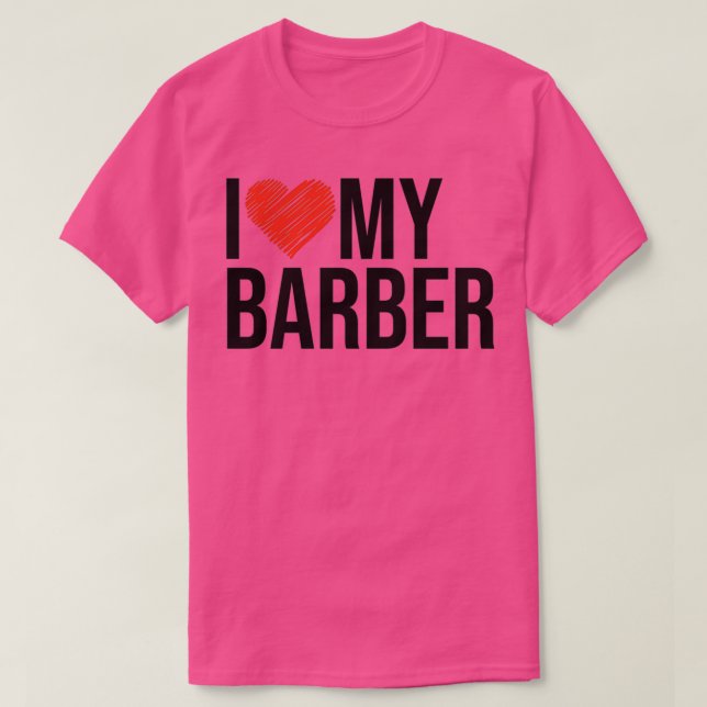 Camiseta O marido da Barber dá-lhe presentes (Frente do Design)