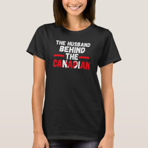 Camiseta o marido por trás das raízes canadenses