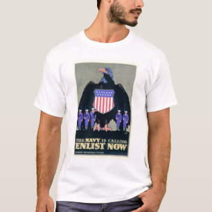 Camiseta O marinho está chamando - recrute agora (US02291A)