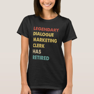 Camiseta O Marketing De Diálogo Legendário Retroativo Tem R