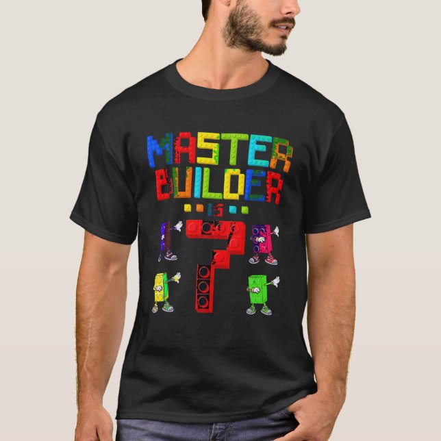 Camiseta O Master Builder tem 7 anos de 7 de prédio (Frente)