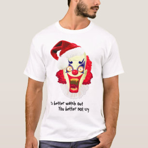 Camiseta o mau clowns tshirt mau do papai noel