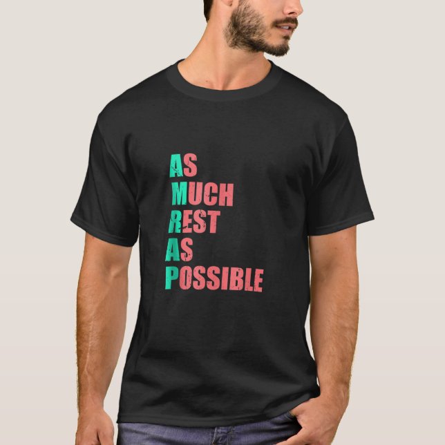 Camiseta O Máximo De Descanso Possível, AMRAP Funny Trendy  (Frente)