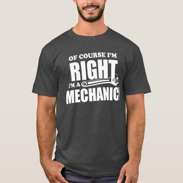 Camiseta O mecânico é sempre T engraçado direito do (Frente)