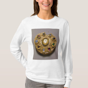 Camiseta O medalhão de Kolt, ouro ajustou-se com pérolas