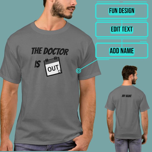 Camiseta O médico está dentro ou fora do T-Shirt (Please enjoy our tee.)