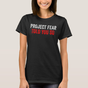 Camiseta O Medo do Projeto Disse-Lhe Citação