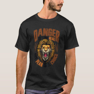 Camiseta O Medo É Uma Cabeça De Leão De Motivação 1
