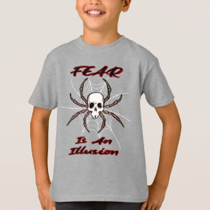 Camiseta O Medo É Uma Ilusão - Aranha-Caveira Assustadora