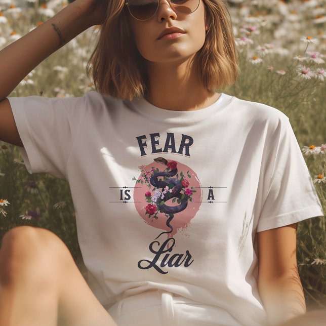 Camiseta O Medo É Uma Mentira Citação Motivacional (Criador carregado)